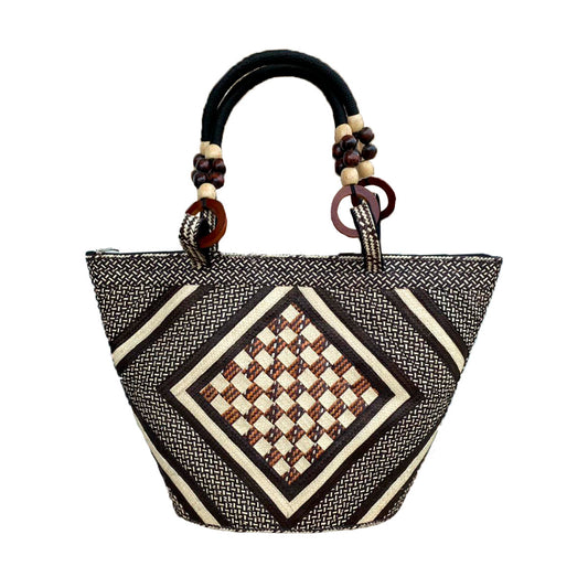 Bolso Exclusivo Caña Flecha Diseño Ajedrez