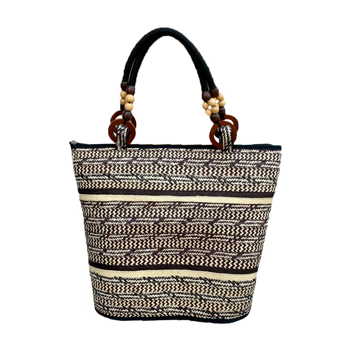 Bolso Exclusivo Figuras Diseño Artesanal Marrón