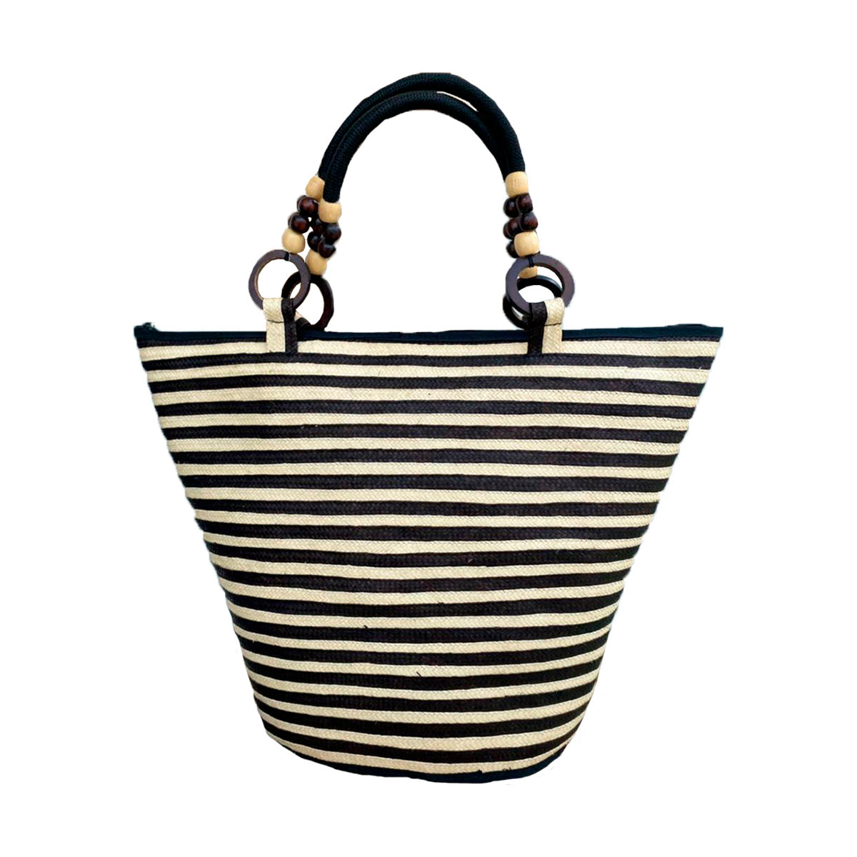 Bolso Caña Flecha Diseño Cebra a Mano