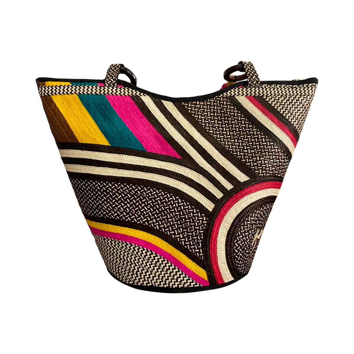Bolso Multicolor Caña Flecha Calidad Fina