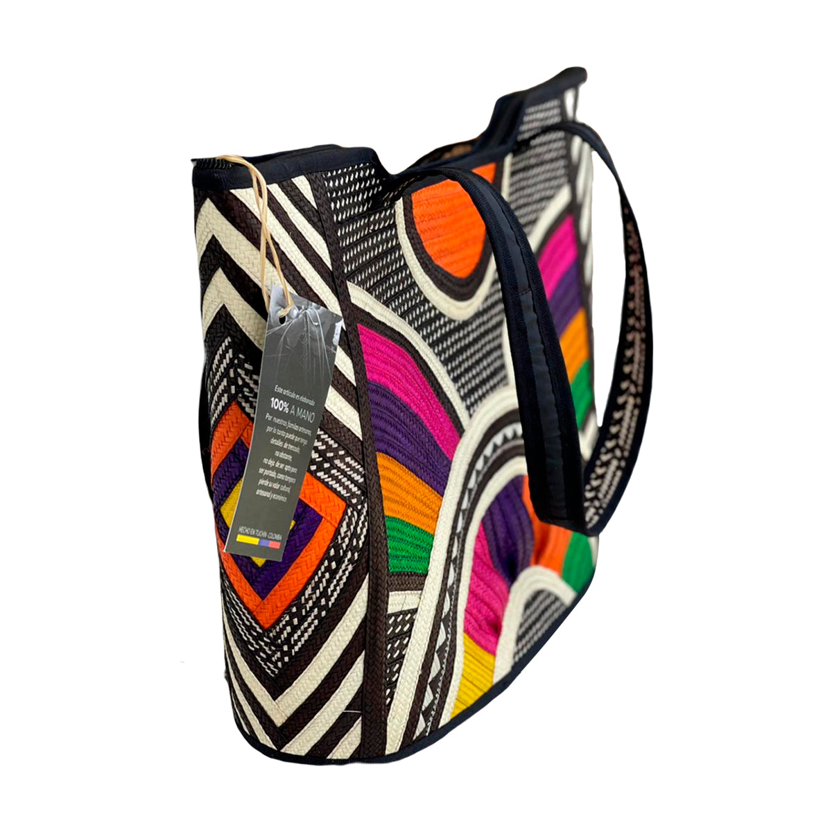 Bolso Exclusivo Caña Flecha Artesanal Colores
