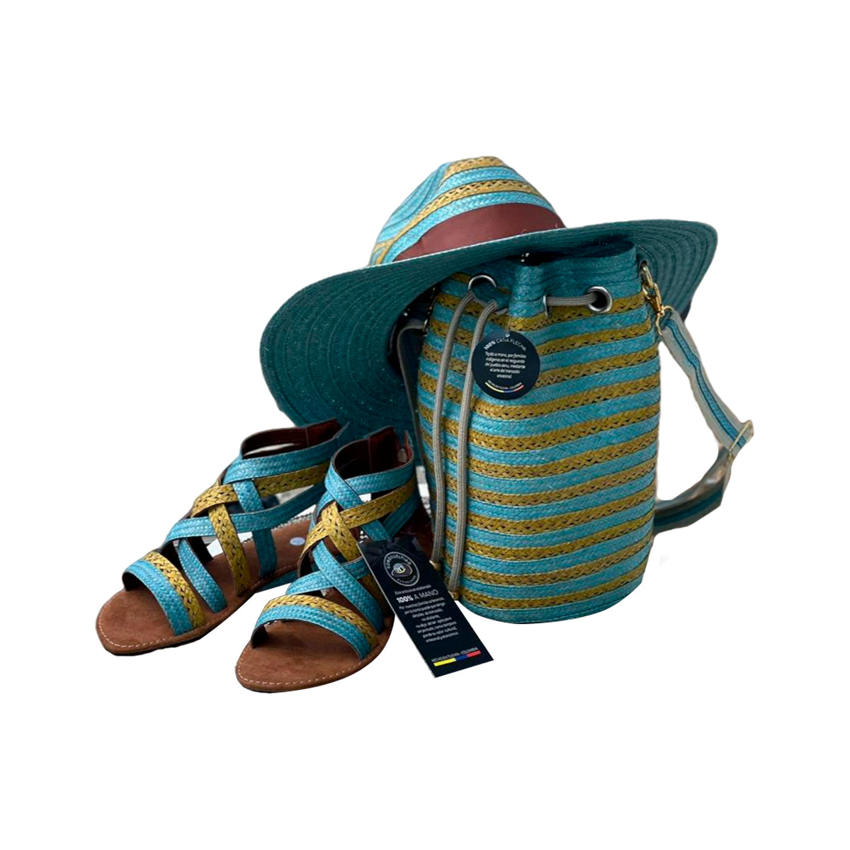 Combo Trío Exclusivo Artesanal Azul