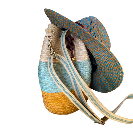 Combo Duo Artesanal Diseño Tejido Multicolor MY