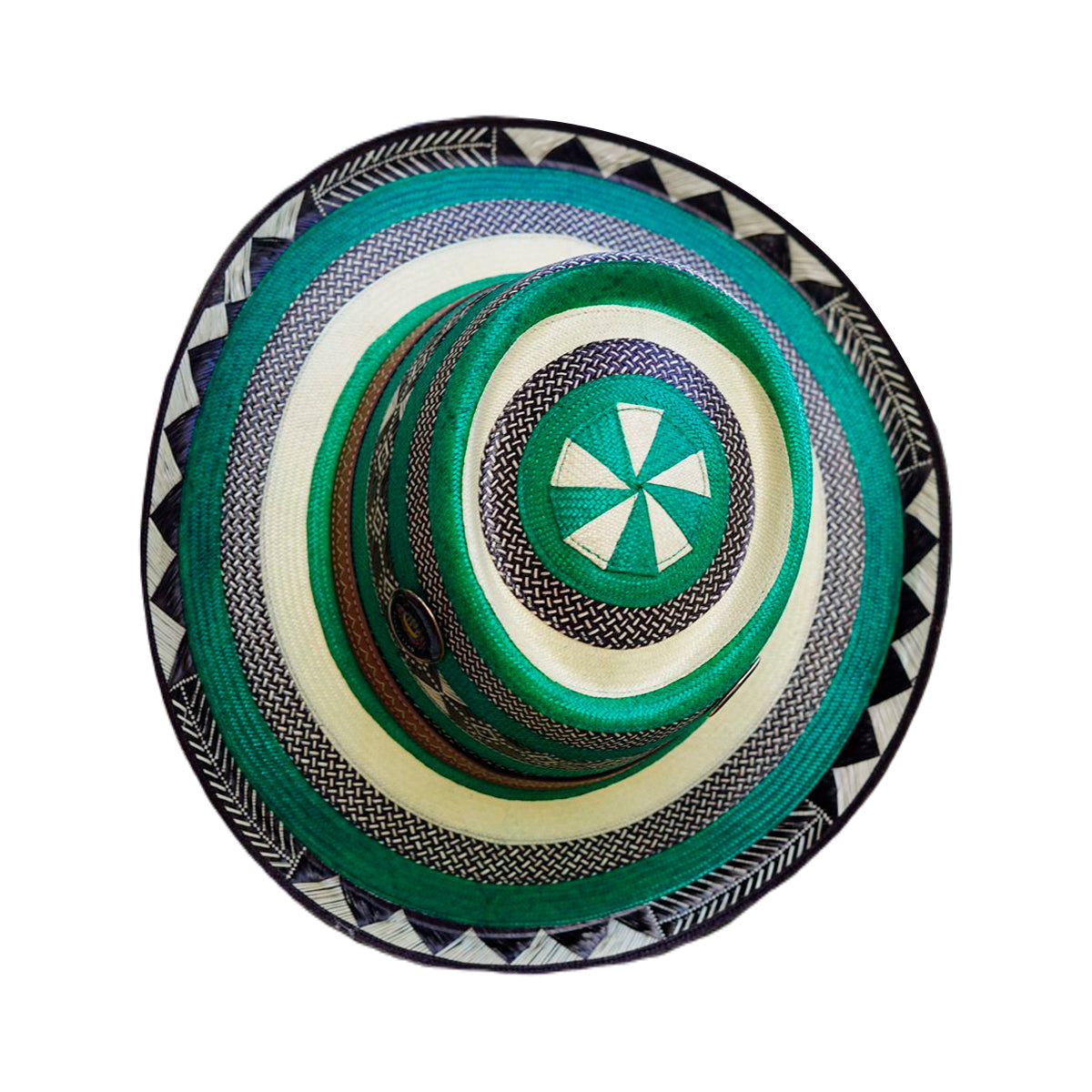 Sombrero Corto 31 Fibras Verde Diseño Figuras
