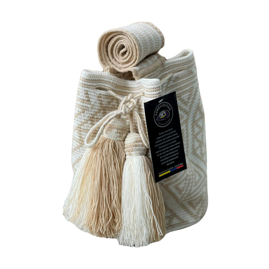 Mochila Wayuu Cruda Exclusiva Fina