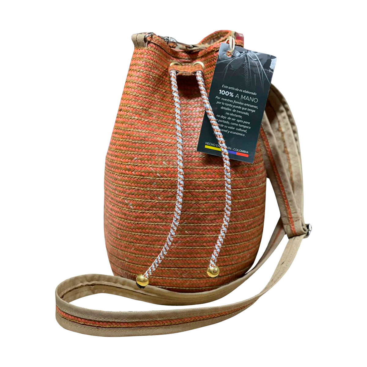 Mochila de caña Flecha Exclusiva en color cobre