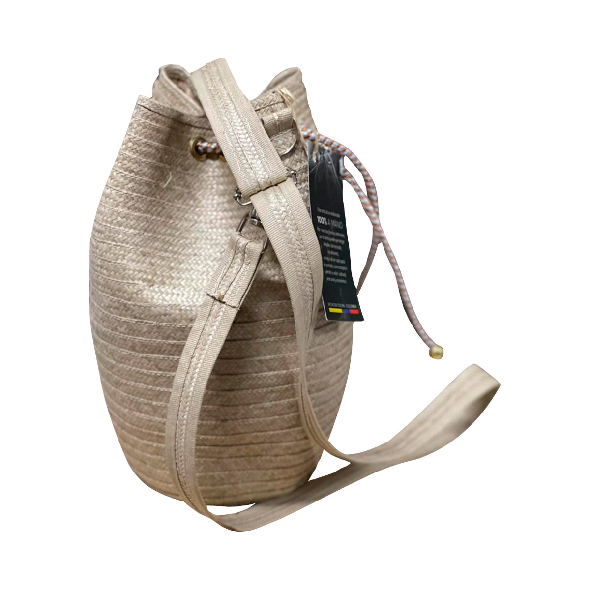 Mochila de caña Flecha Exclusiva en color blanco