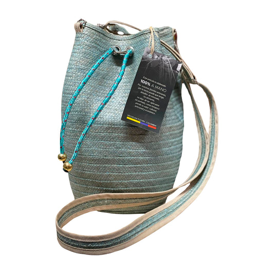 Mochila de caña Flecha de color azul claro