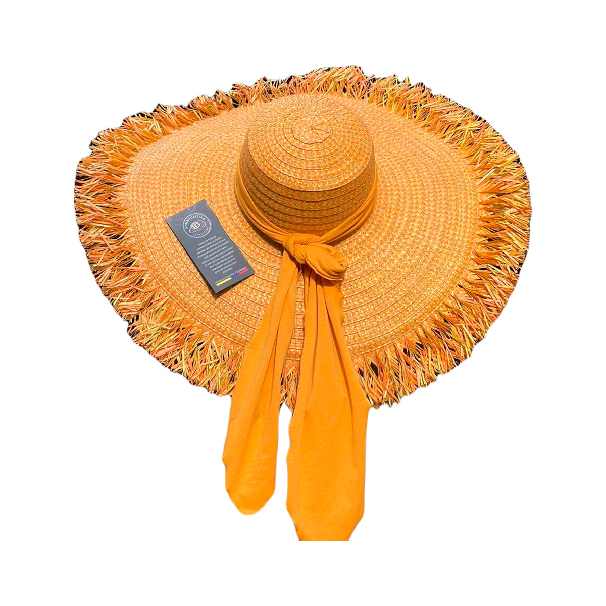 Pava Artesanal Tono Naranja Desflecada Fina