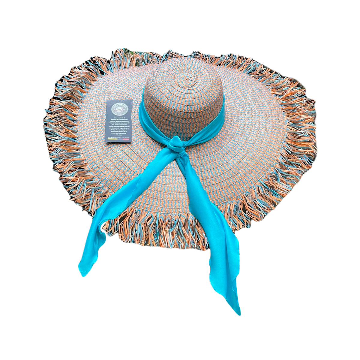 Pava Exclusva Diseño Desflecada Multicolor Fina