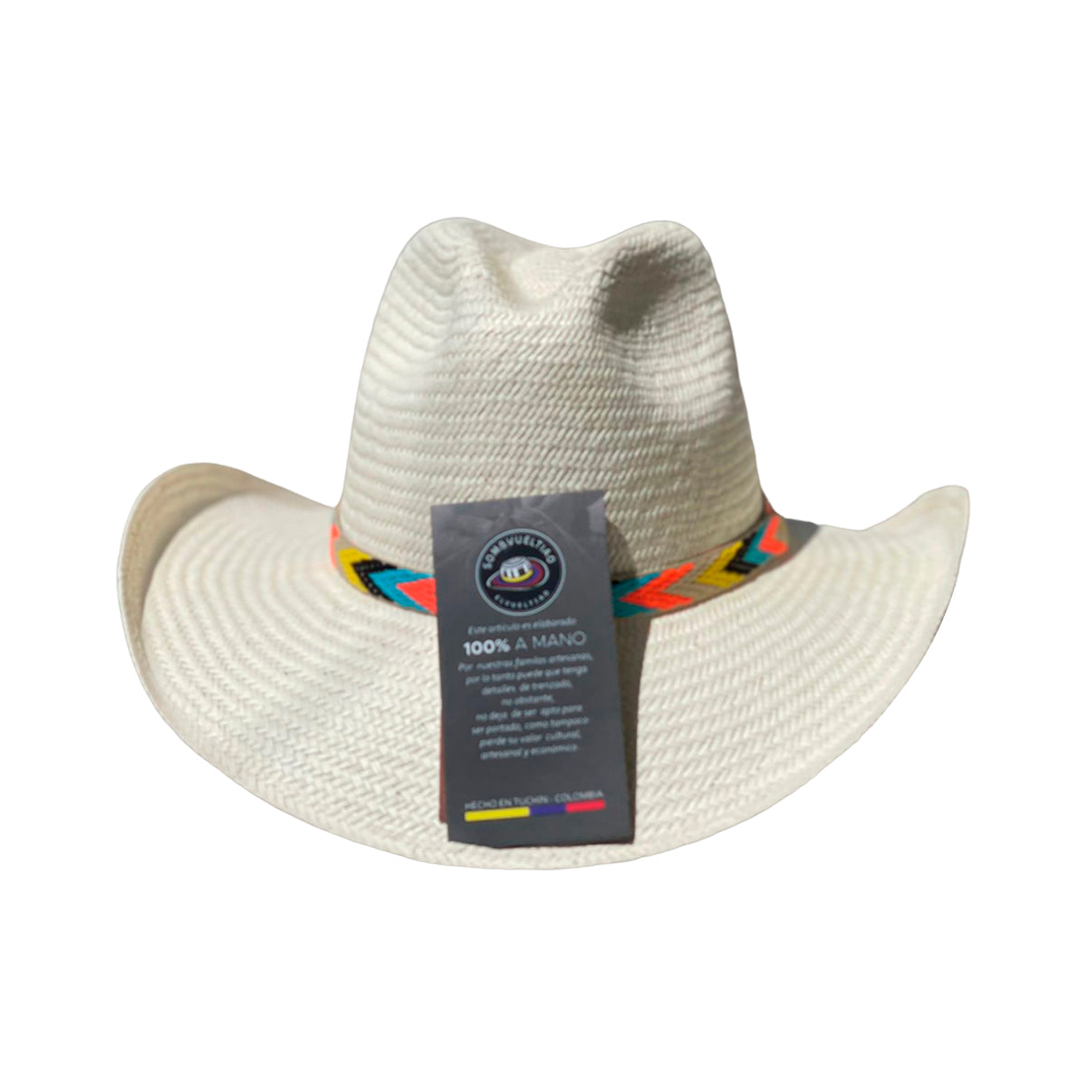 Sombrero Aguadeño Ala Corta Diseño Beige