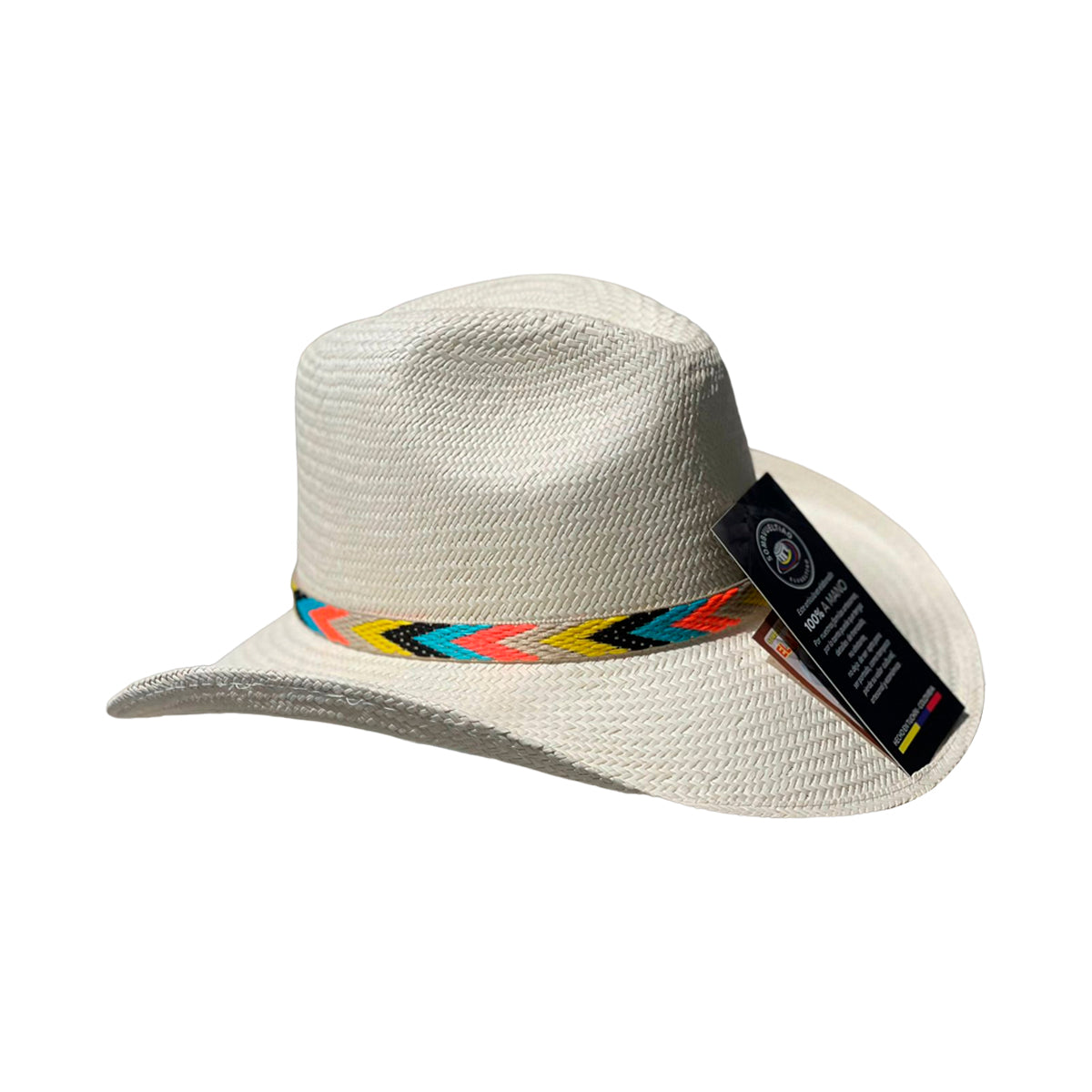 Sombrero Aguadeño Ala Corta Diseño Beige
