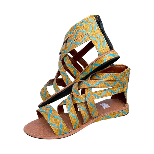 Sandalias Artesanales Diseño Dorado Caña Flecha MY