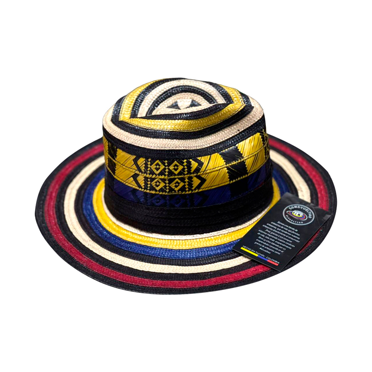 Sombrero Corto Exclusivo Diseño Tricolor