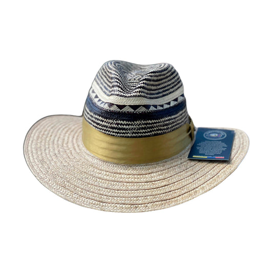 Sombrero Panameño Diseño Dorado Pinta Peine MY