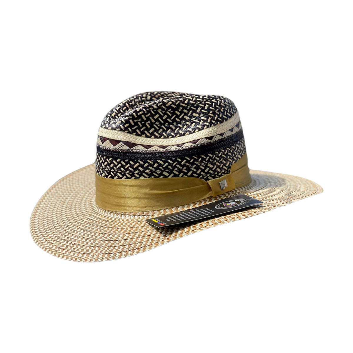 Sombrero Panameño Dorado Diseño Granito