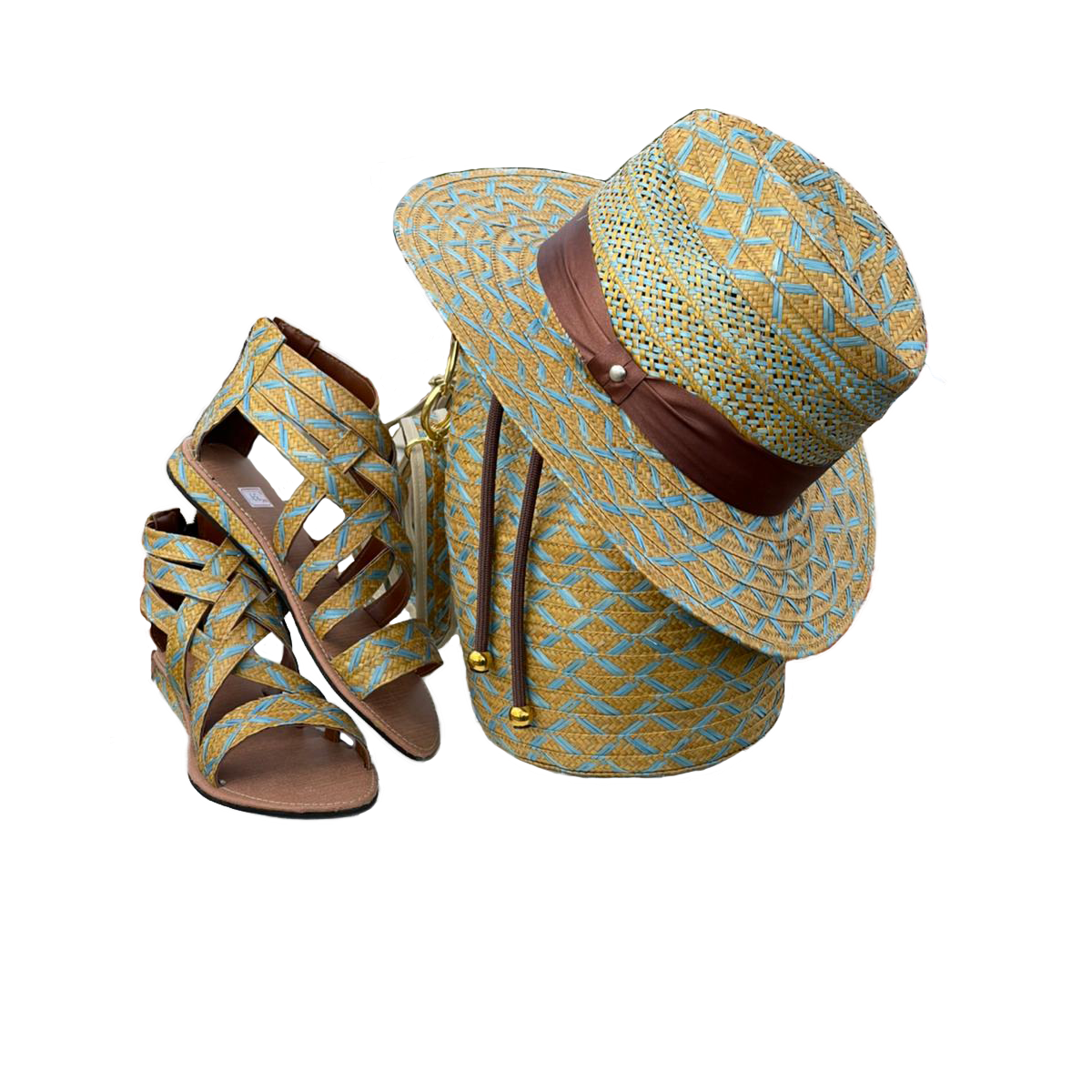 Combo Trio Exclusivo Multicolor Diseño Dorado