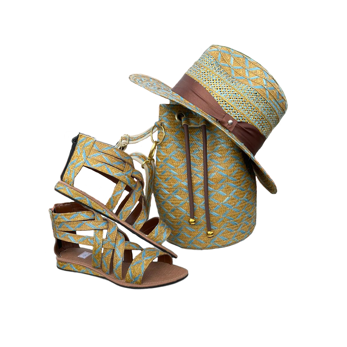 Combo Trio Exclusivo Multicolor Diseño Dorado