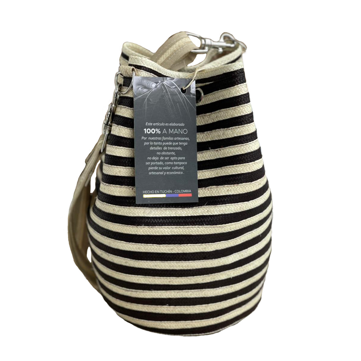 Mochila de caña Flecha Exclusiva diseño de cebra