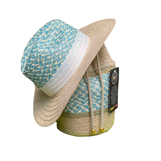 Combo Duo Artesanal Línea Paraíso Diseño Azul MY