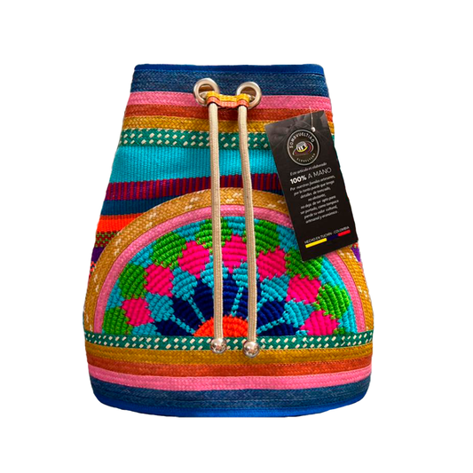 Morral Artesanal Diseño Tres Culturas Multicolor