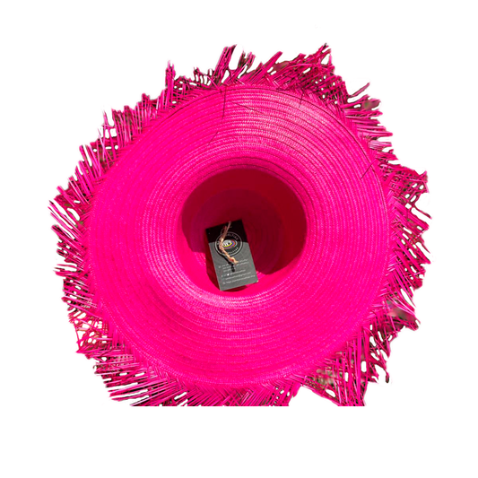 Pava Fucsia Calidad Artesanal Con Flecos A Mano MY