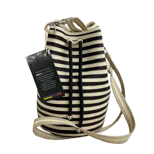 Mochila de caña Flecha Exclusiva diseño de cebra