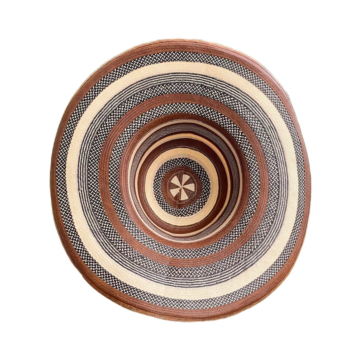 Sombrero Exclusivo 23 Fibras Beige con Franjas
