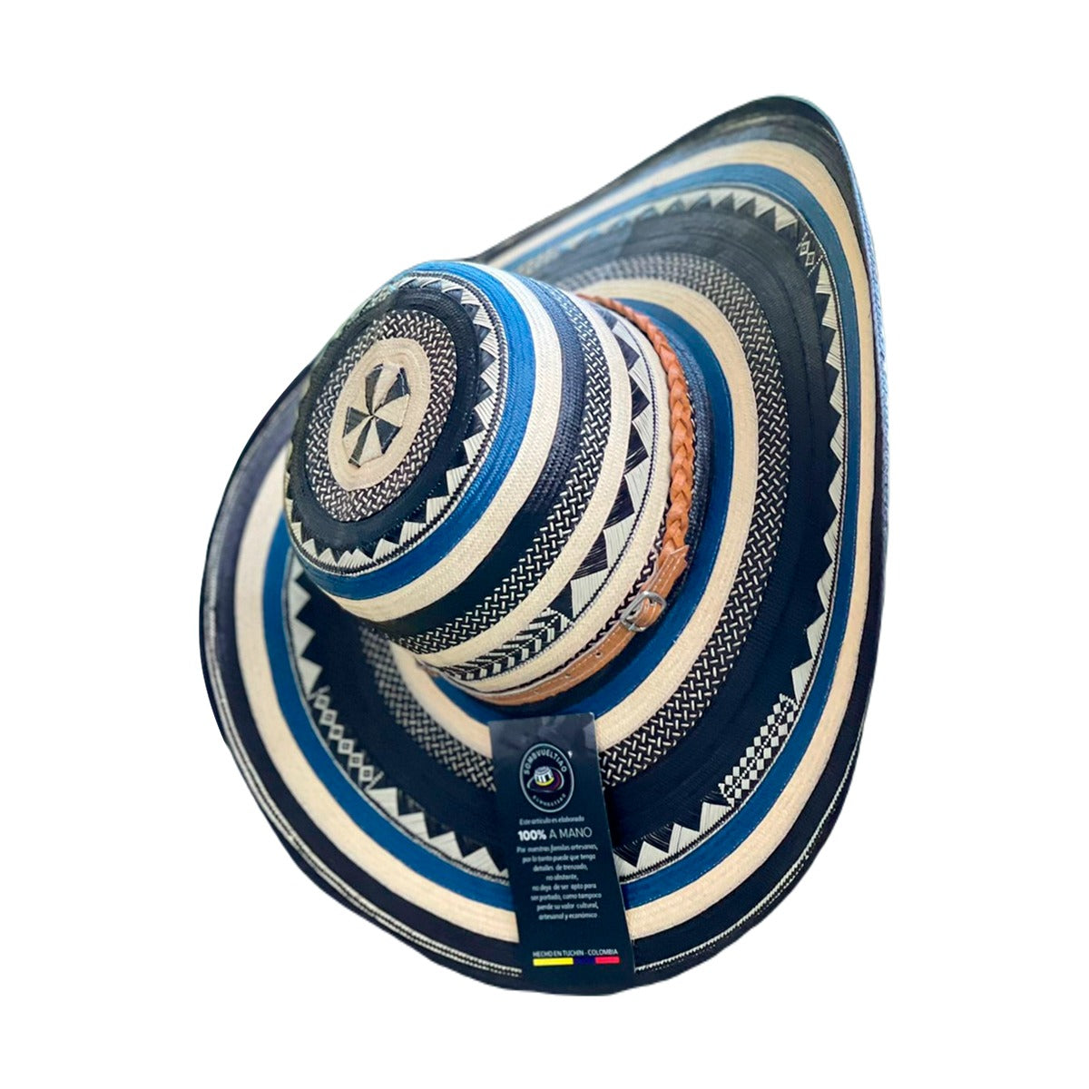 Sombrero Exclusivo 23 Fibras Azul Caña Flecha