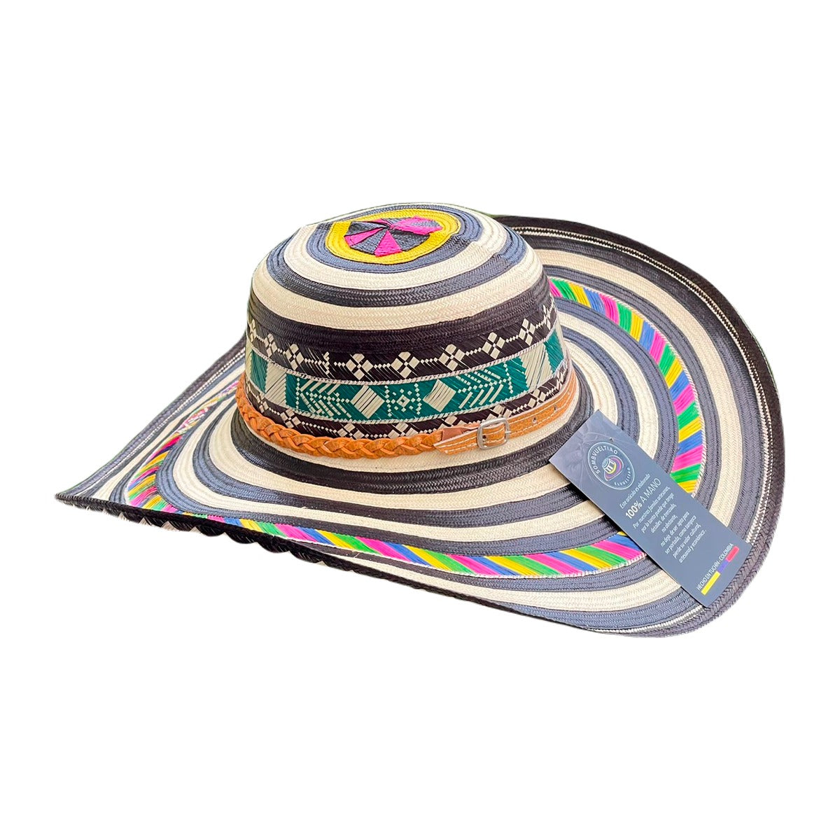 Sombrero Exclusivo 23 Fibras Multicolor Fino