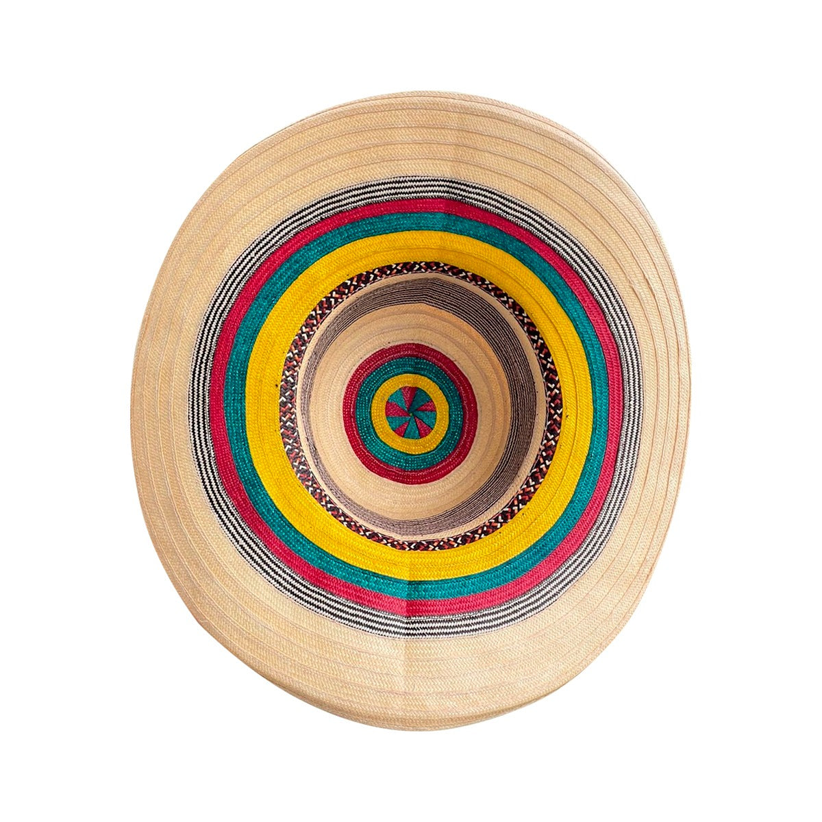 Sombrero Exclusivo 23 Fibras Beige Diseño Colorido