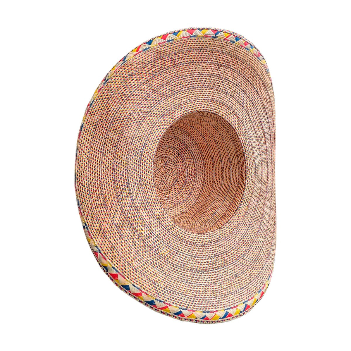 Sombrero de 27 fibra Beige Diseño Tricolor