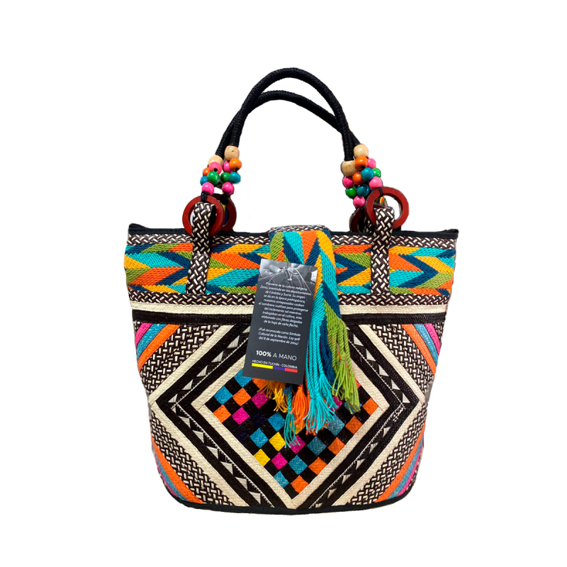Bolso Multicolor Diseño Exclusivo Caña Flecha