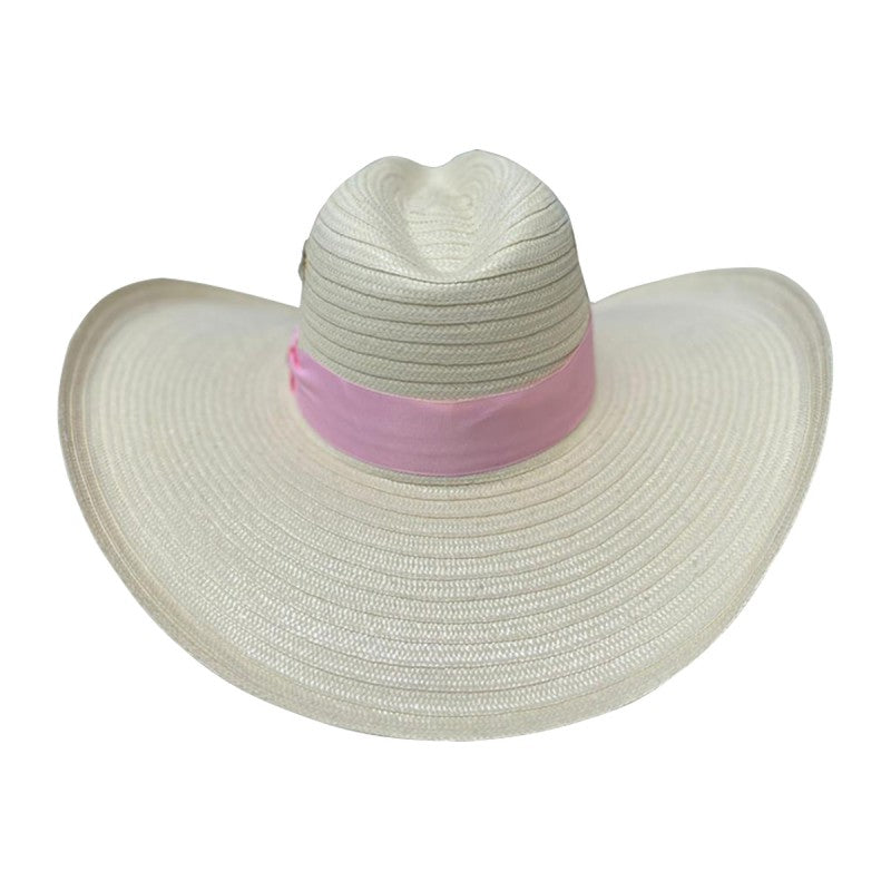 Sombrero 23 Fibras Con Caballo Cinta Rosa Pastel