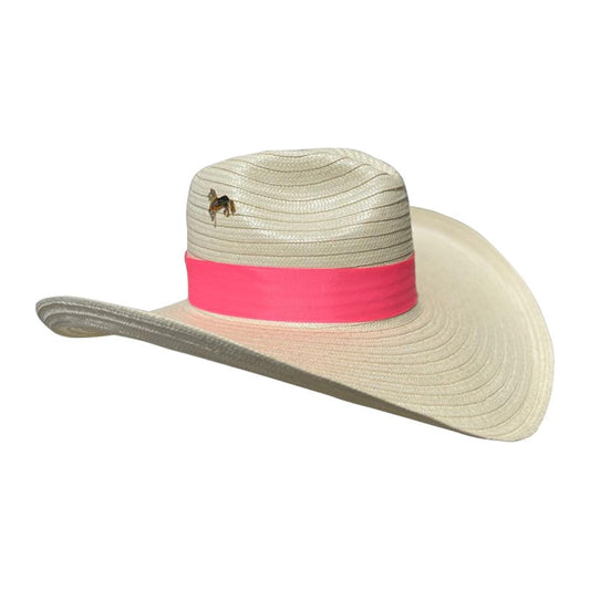 Sombrero 23 Fibras Con Caballo Cinta Rosa MY