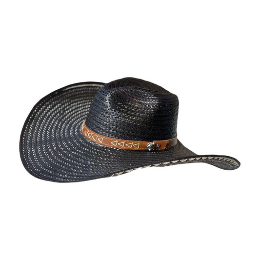 Sombrero 21 Fibras Hormado Negro Correa MY