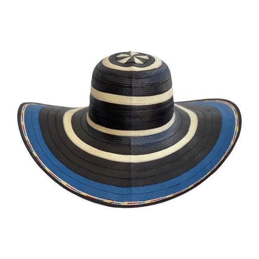 Sombrero 21 Fibras Negro Artesanal MY