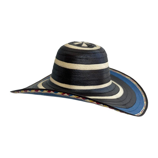 Sombrero 21 Fibras Negro Artesanal MY