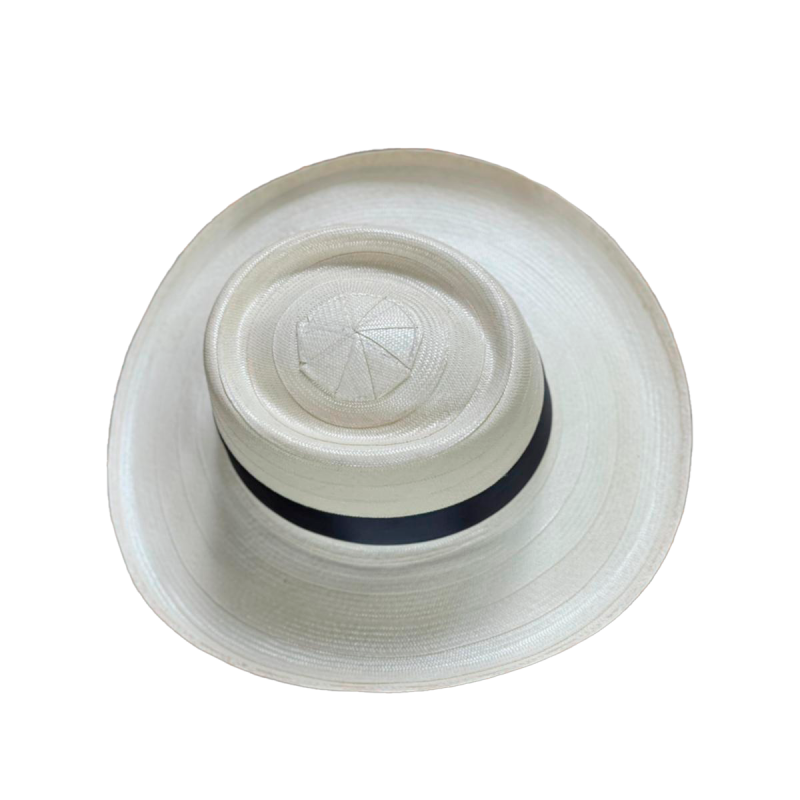 Sombrero 23 Fibras Blanco Diseño Fino