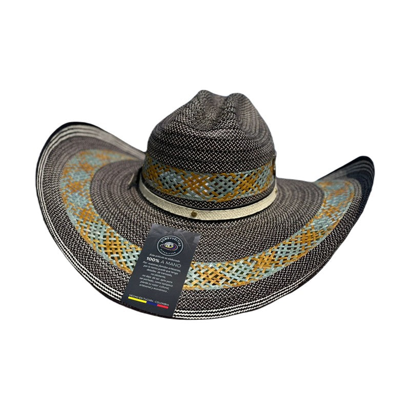 Sombrero 27 Fibras Calado Multicolor Tejido