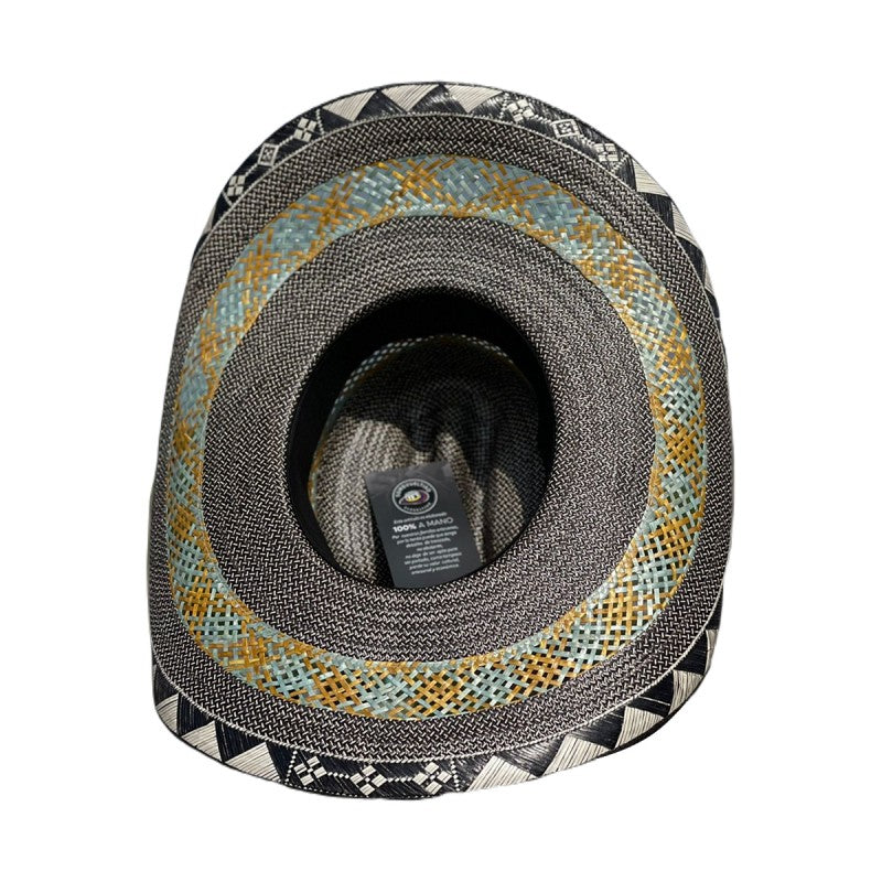 Sombrero 23 Fibras Calado Multicolor Tejido