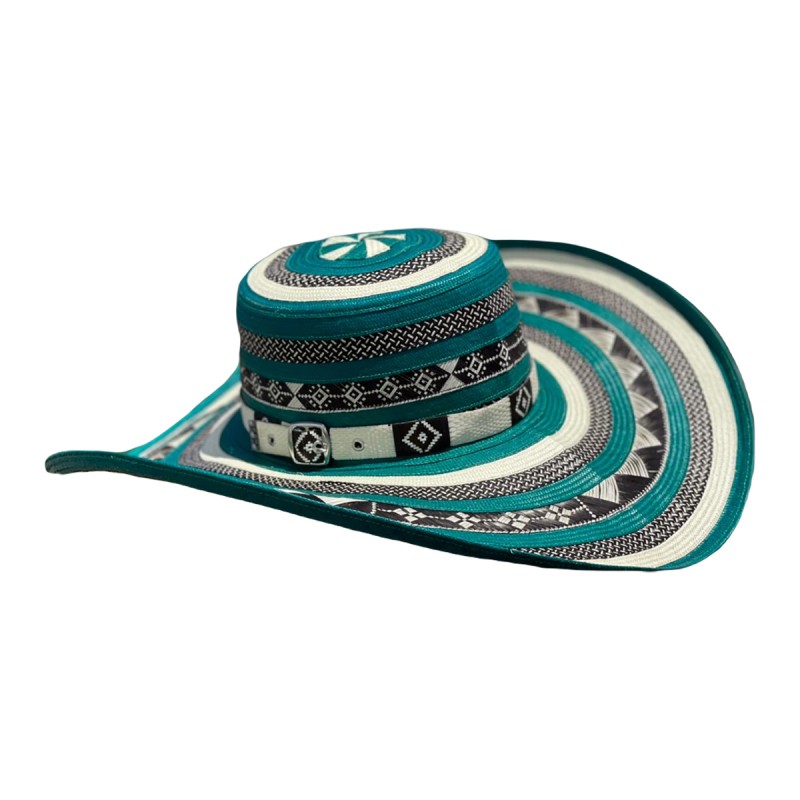 Sombrero 23 Fibras Calidad Fino Verde