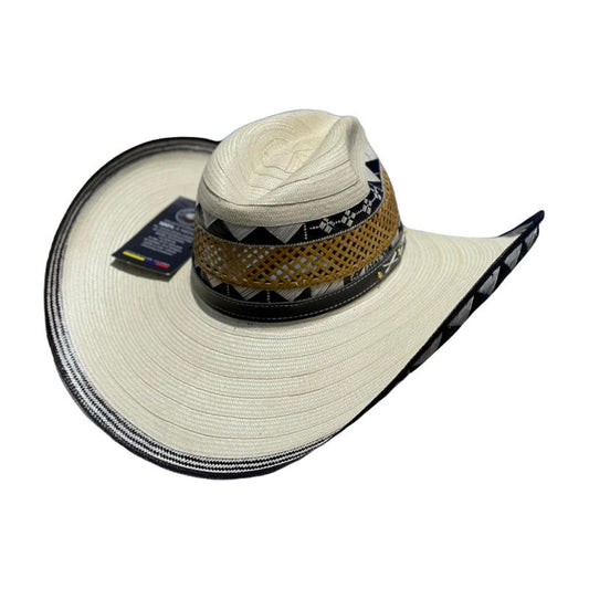 Sombrero 23 Fibras Diseño Dorado Calado MY