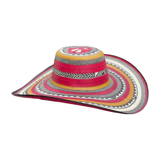 Sombrero 23 Fibras Diseño Rojo Fino MY