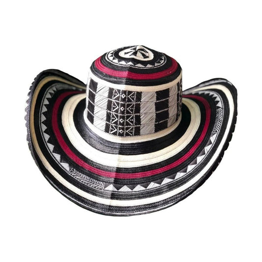 Sombrero 23 Fibras Diseño Tradicional Rojo MY