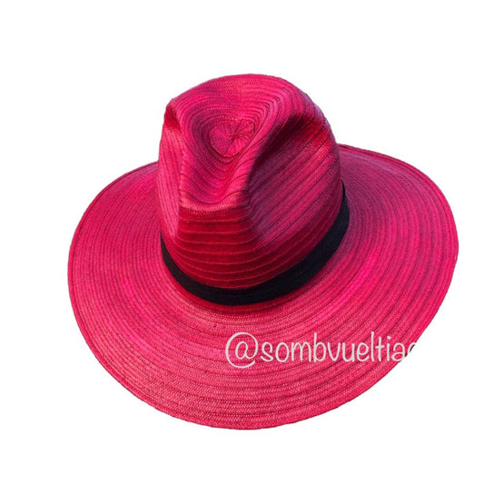 Sombrero 23 Fibras Engomado Rojo Ala Corta MY