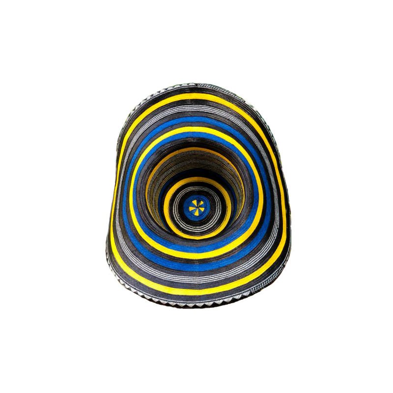 Sombrero 23 Fibras Exclusivo Amarillo Y Azul