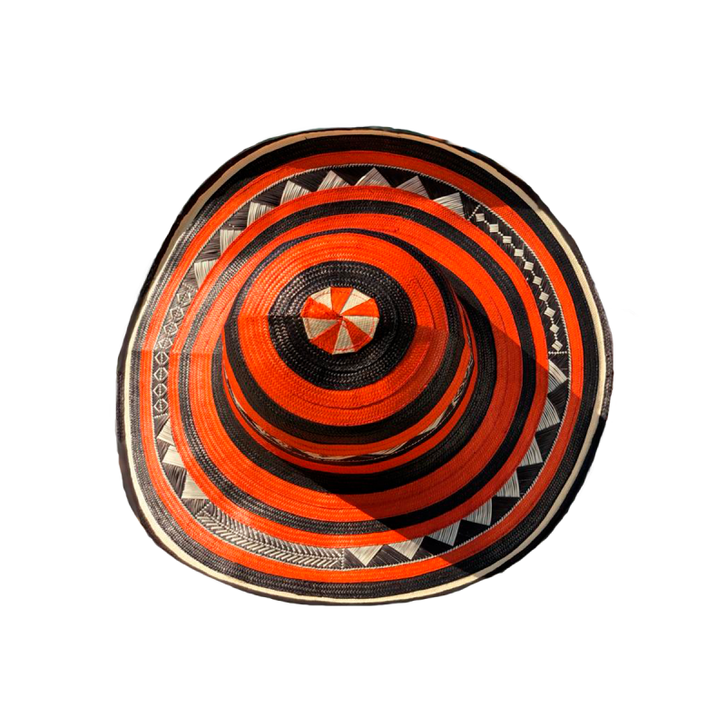 Sombrero 23 Fibras Exclusivo Diseño Naranja