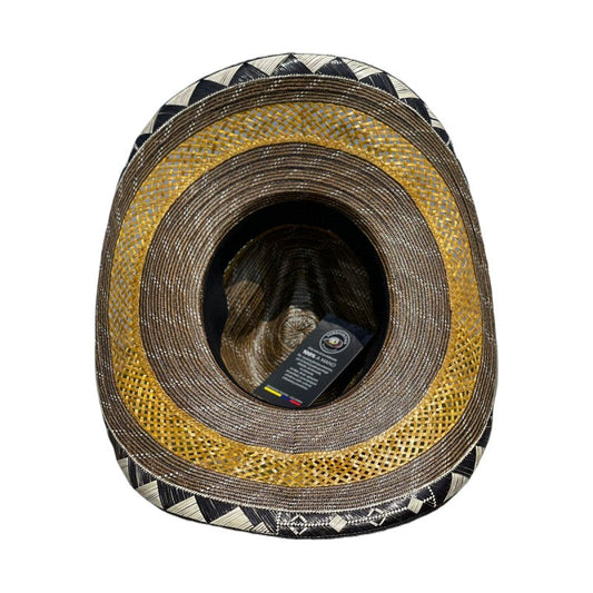 Sombrero 33 Fibras Hormado Calado Marrón MY