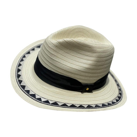 Sombrero 23 Fibras Panameño Blanco Fino MY
